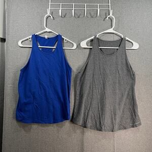 Under Armour Tank Top Shirt Women Size M Gray amd Blue Athletic Ladies